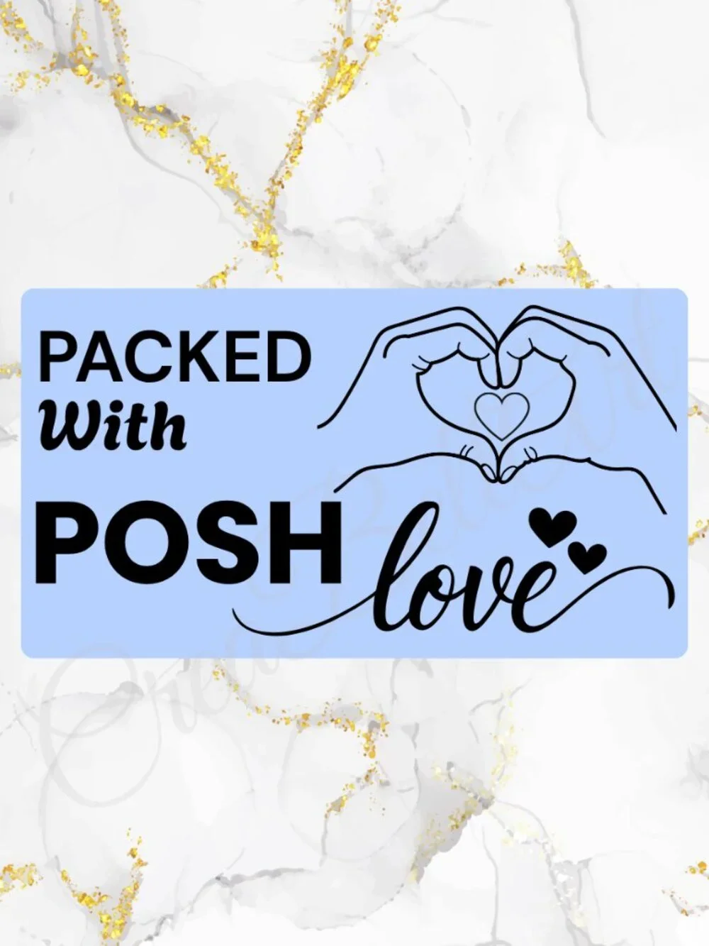 100 Thank you Stickers Packed with Posh Love | Small Business Labels